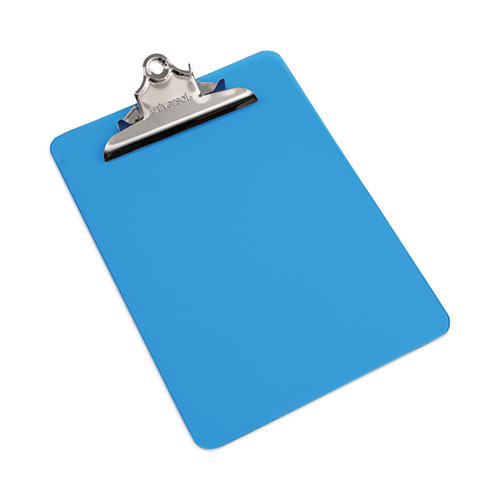 Picture of Plastic Clipboard with High Capacity Clip, 1.25" Clip Capacity, Holds 8.5 x 11 Sheets, Translucent Blue