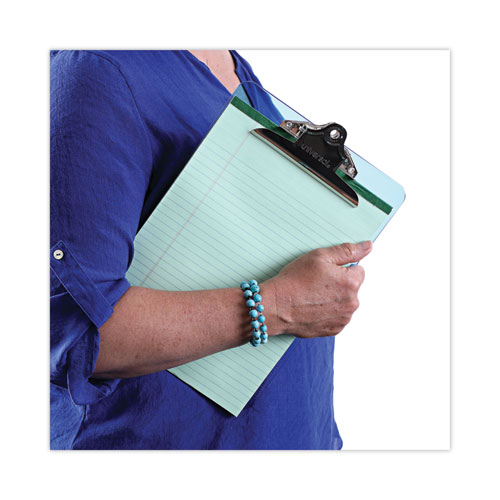 Picture of Plastic Clipboard with High Capacity Clip, 1.25" Clip Capacity, Holds 8.5 x 11 Sheets, Translucent Blue