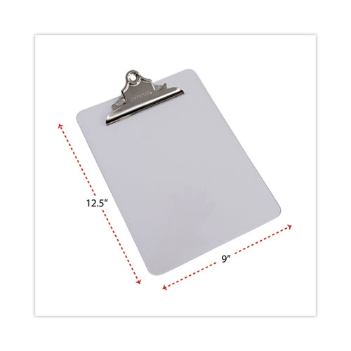 Picture of Plastic Clipboard with High Capacity Clip, 1.25" Clip Capacity, Holds 8.5 x 11 Sheets, Clear