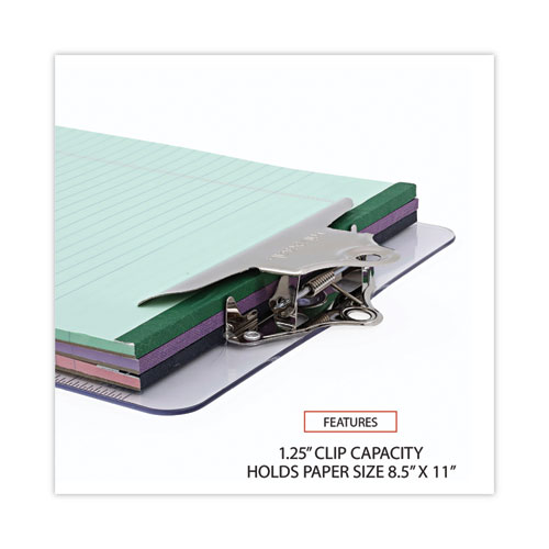 Picture of Plastic Clipboard with High Capacity Clip, 1.25" Clip Capacity, Holds 8.5 x 11 Sheets, Clear