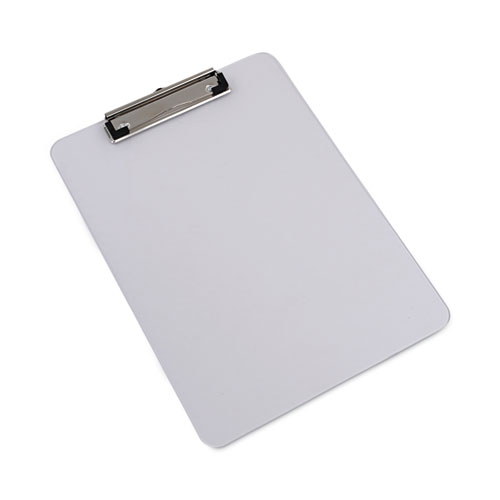 Picture of Plastic Clipboard with Low Profile Clip, 0.5" Clip Capacity, Holds 8.5 x 11 Sheets, Clear