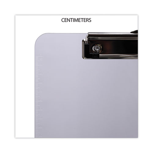 Picture of Plastic Clipboard with Low Profile Clip, 0.5" Clip Capacity, Holds 8.5 x 11 Sheets, Clear