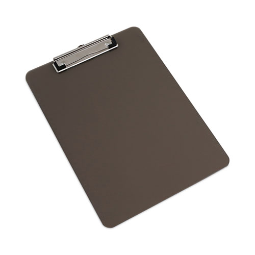 Picture of Plastic Clipboard with Low Profile Clip, 0.5" Clip Capacity, Holds 8.5 x 11 Sheets, Translucent Black