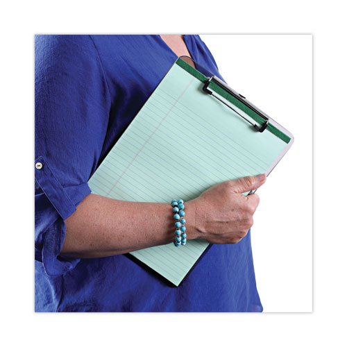 Picture of Plastic Clipboard with Low Profile Clip, 0.5" Clip Capacity, Holds 8.5 x 11 Sheets, Translucent Black