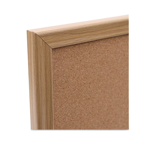 Picture of Cork Board with Oak Style Frame, 24" x 18", Tan Surface, Oak Finished Wood Frame