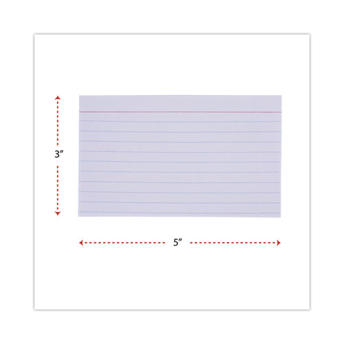 Picture of Ruled Index Cards, 3 x 5, White, 100/Pack