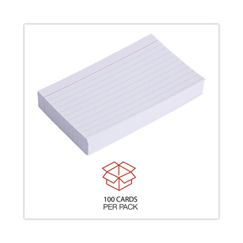 Picture of Ruled Index Cards, 3 x 5, White, 100/Pack