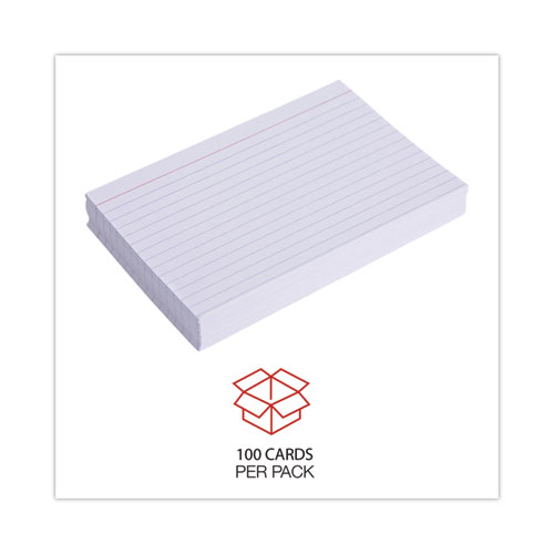 Picture of Ruled Index Cards, 4 x 6, White, 100/Pack