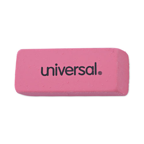 Picture of Bevel Block Erasers, For Pencil Marks, Slanted-Edge Rectangular Block, Large, Pink, 20/Pack