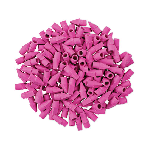 Picture of Pencil Cap Erasers, For Pencil Marks, Pink, 150/Pack