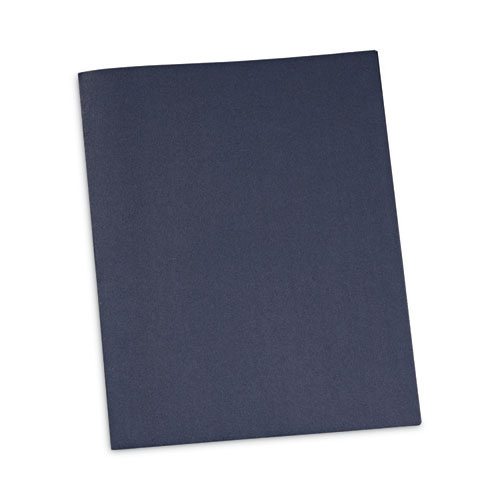 Picture of Two-Pocket Portfolios with Tang Fasteners, 0.5" Capacity, 11 x 8.5, Dark Blue, 25/Box