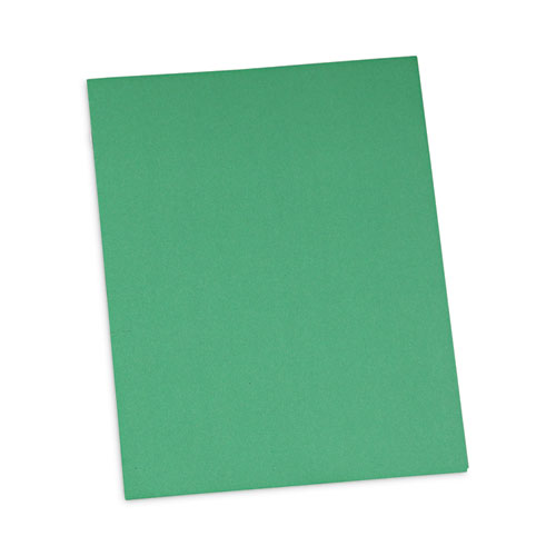 Picture of Two-Pocket Portfolios with Tang Fasteners, 0.5" Capacity, 11 x 8.5, Green, 25/Box