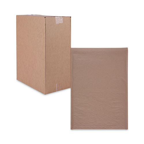 Picture of Natural Self-Seal Cushioned Mailer, #5, Barrier Bubble Air Cell Cushion, Self-Adhesive Closure, 10.5 x 16, Kraft, 80/Carton