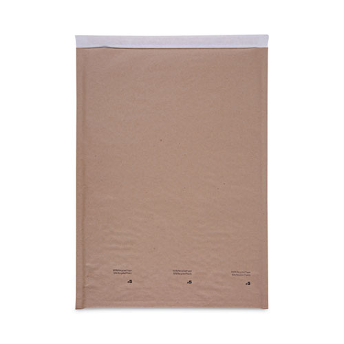 Picture of Natural Self-Seal Cushioned Mailer, #5, Barrier Bubble Air Cell Cushion, Self-Adhesive Closure, 10.5 x 16, Kraft, 80/Carton