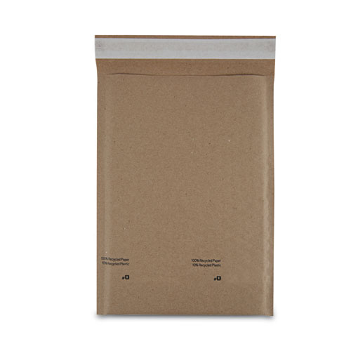 Picture of Natural Self-Seal Cushioned Mailer, #0, Barrier Bubble Air Cell Cushion, Self-Adhesive Closure, 6 x 10, Kraft, 200/Carton