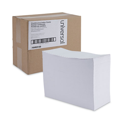 Picture of Continuous-Feed Index Cards, Unruled, 3 x 5, White, 4,000/Carton