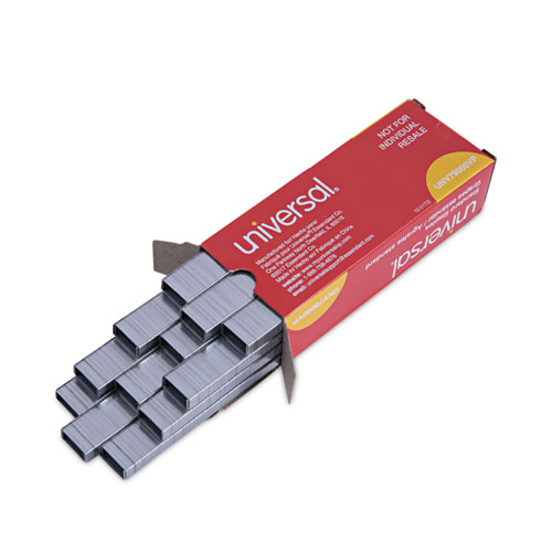 Picture of Standard Chisel Point Staples, 0.25" Leg, 0.5" Crown, Steel, 5,000/Box, 5 Boxes/Pack, 25,000/Pack