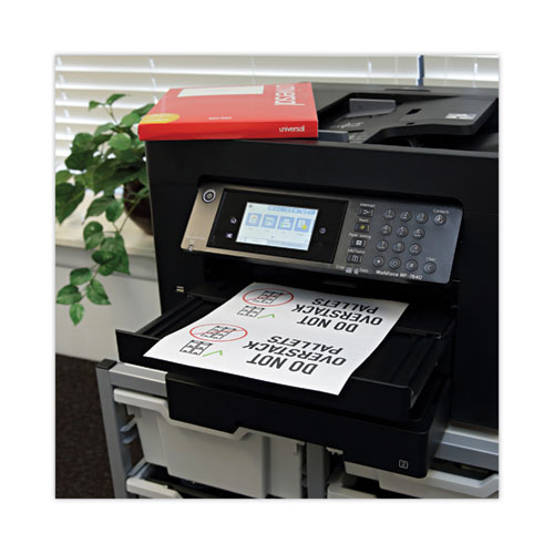 Picture of White Labels, Inkjet/Laser Printers, 5.5 x 8.5, White, 2/Sheet, 100 Sheets/Pack