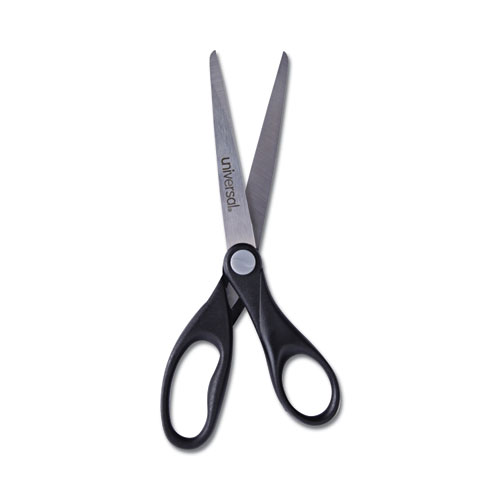 Picture of Stainless Steel Office Scissors, 7" Long, 3" Cut Length, Straight Black Handle