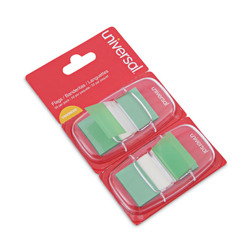 Picture of Page Flags, Green, 50 Flags/Dispenser, 2 Dispensers/Pack