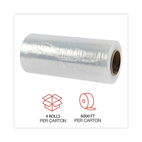 Picture of Handwrap Stretch Film, 12" x 1,500 ft Roll, 20 mic (80-Gauge), Clear, 4/Carton