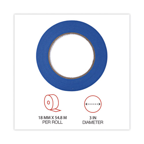 Picture of Premium Blue Masking Tape with UV Resistance, 3" Core, 18 mm x 54.8 m, Blue, 2/Pack