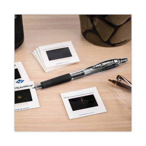 Picture of Precise Gel BeGreen Gel Pen, Retractable, Fine 0.7 mm, Black Ink, Smoke Barrel, Dozen