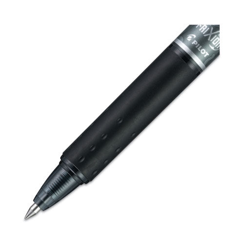 Picture of FriXion Clicker Erasable Gel Pen, Retractable, Extra-Fine 0.5 mm, Black Ink, Black Barrel, Dozen