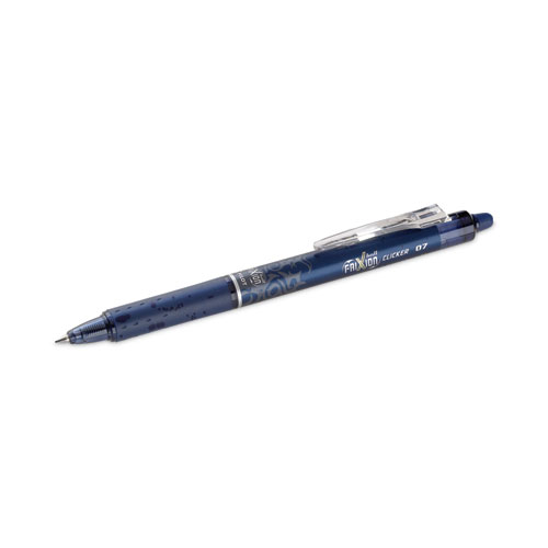 Picture of FriXion Clicker Erasable Gel Pen, Retractable, Fine 0.7 mm, Navy Ink, Navy Barrel