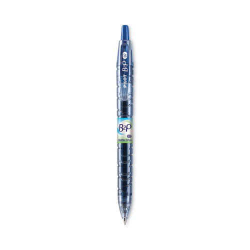 B2p+Bottle-2-Pen+Recycled+Gel+Pen%2C+Retractable%2C+Fine+0.7+Mm%2C+Blue+Ink%2C+Translucent+Blue+Barrel