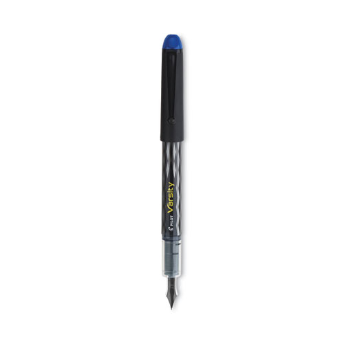 Picture of Varsity Fountain Pen, Medium 1 mm, Blue Ink, Clear/Black/Blue Barrel