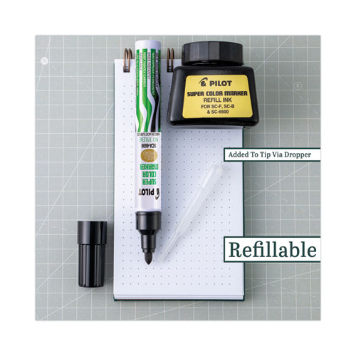 Picture of Jumbo Refillable Permanent Marker, Broad Chisel Tip, Black