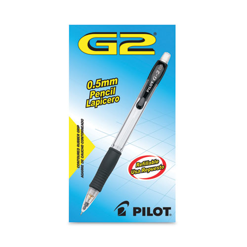 Picture of G2 Mechanical Pencil, 0.7 mm, HB (#2), Black Lead, Clear/Black Barrel, Dozen