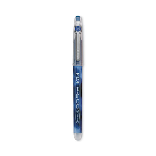 Picture of Precise P-500 Gel Pen, Stick, Extra-Fine 0.5 mm, Blue Ink, Blue Barrel, Dozen