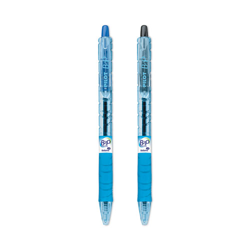 Picture of B2P Bottle-2-Pen Recycled Ballpoint Pen, Retractable, Medium 1 mm, Assorted Ink Colors, Translucent Blue Barrel, 36/Pack