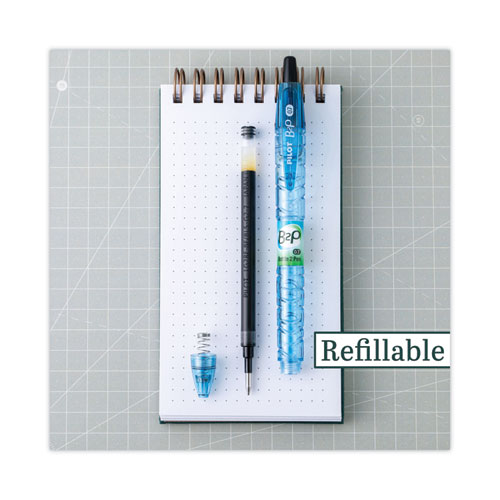 Picture of B2P Bottle-2-Pen Recycled Gel Pen, Retractable, Fine 0.7 mm, Blue Ink, Translucent Blue Barrel