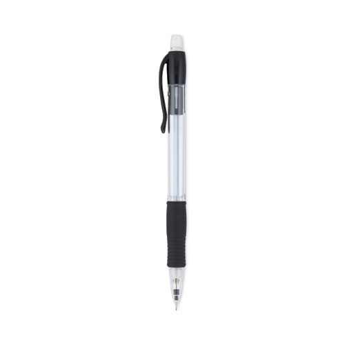 Picture of G2 Mechanical Pencil, 0.5 mm, HB (#2), Black Lead, Clear/Black Barrel, Dozen