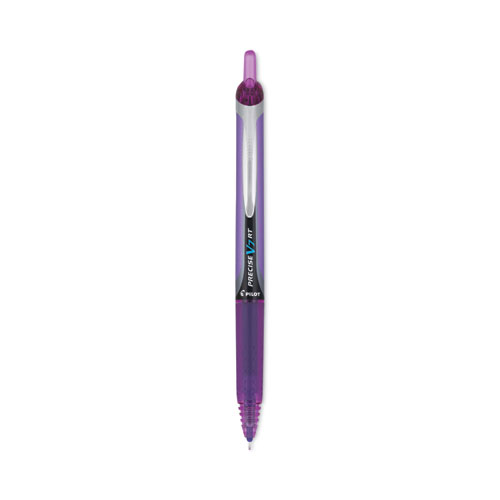 Picture of Precise V7RT Roller Ball Pen, Retractable, Fine 0.7 mm, Purple Ink, Purple Barrel