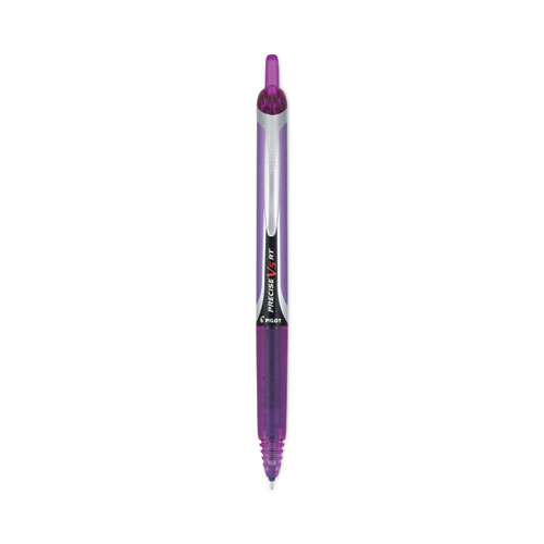 Picture of Precise V5RT Roller Ball Pen, Retractable, Extra-Fine 0.5 mm, Purple Ink, Purple Barrel