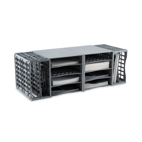 Picture of Snap Configurable Tray System, 12 Compartments, 22.75 x 9.75 x 13, Gray