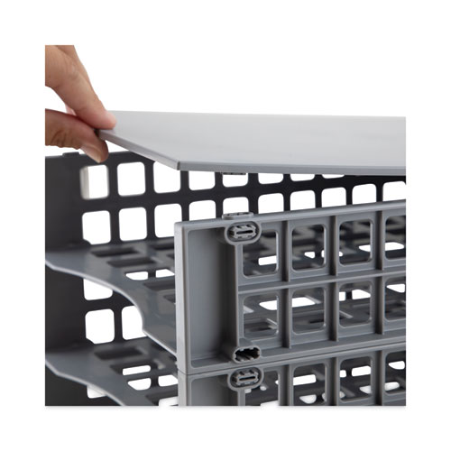 Picture of Snap Configurable Tray System, 12 Compartments, 22.75 x 9.75 x 13, Gray