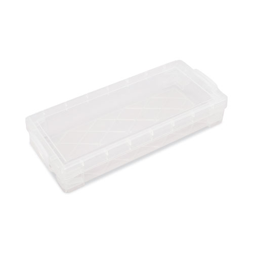 Picture of Super Stacker Pencil Box, Plastic, 8.25 x 3.75 x 1.5, Clear