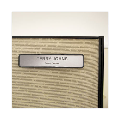 Picture of Panel Wall Sign Name Holder, Acrylic, 9 x 2, 6/Pack, Clear