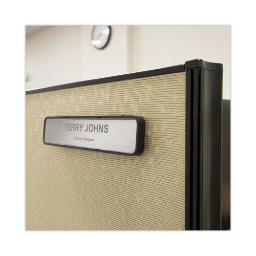 Picture of Panel Wall Sign Name Holder, Acrylic, 9 x 2, 6/Pack, Clear