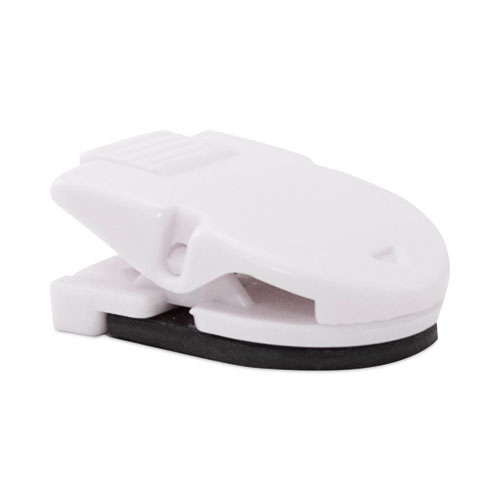 Picture of Magnetic/Adhesive Clips, 0.25" Jaw Capacity, White, 20/Box