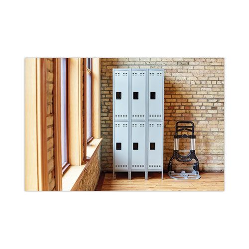 Picture of Double-Tier, Three-Column Locker, 36w x 18d x 78h, Two-Tone Gray