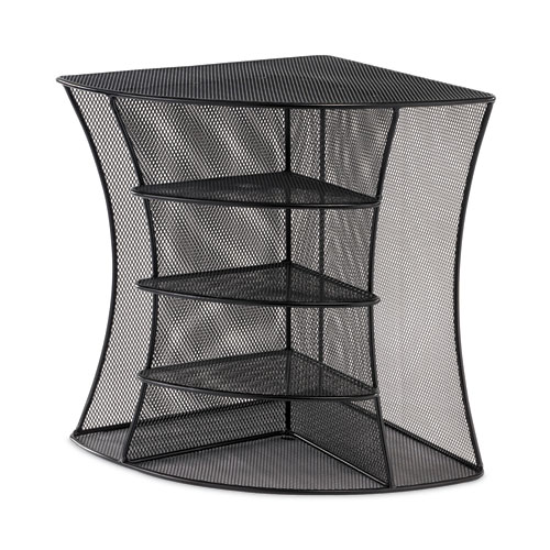 Picture of Onyx Mesh Corner Organizer, Six Sections, 15 x 11 x 13, Black