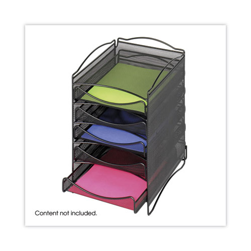 Picture of Onyx Stackable Literature Organizer, Five-Drawer, 10.25 x 12.75 x 15.25, Black