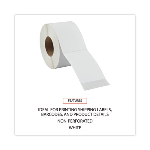 Picture of Thermal Transfer Blank Shipping Labels, Label Printers, 4 x 6, White, 1,000/Roll, 4 Rolls/Carton