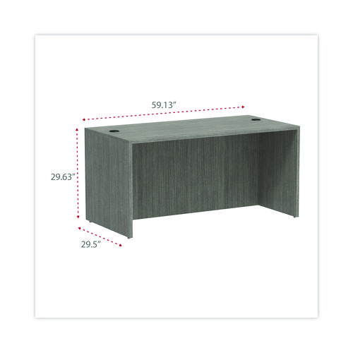 Picture of Alera Valencia Series Straight Front Desk Shell, 59.13" x 29.5" x 29.63", Gray